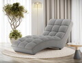 Sezlong living ELTAP, LOR-04ROY, Loren, 170x85x85 cm, poliester, gri deschis