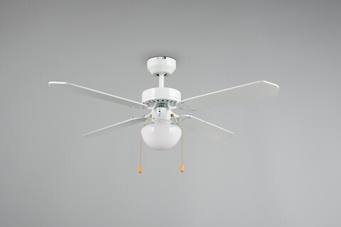 Plafoniera cu ventilator Hammerfest, RL, 106x43.5 cm, 60W, 1x E27, plastic, alb mat