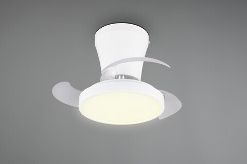 Plafoniera cu ventilator Moss, RL, 22x18 cm, 13W, 1x SMD, metal/plastic, alb