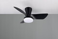 Plafoniera cu ventilator Randers, RL, 76x26 cm, 20W, 1x SMD, plastic/metal, negru mat