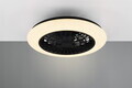 Plafoniera cu ventilator Stralsund, RL, 49x15 cm, 30W, 1x SMD LED, plastic, alb/negru mat