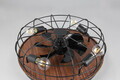 Plafoniera cu ventilator Trondheim, RL, 49x17.5 cm, 10W, 4x E27, metal, negru mat/natur