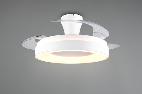 Plafoniera cu ventilator Vansbro, RL, 45x26.5 cm, 32W, 1x SMD, plastic/metal, alb