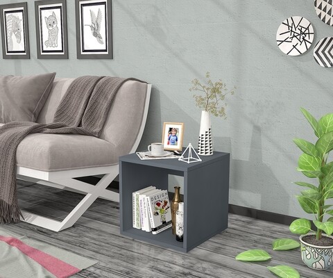 Masuta de cafea Raffline, 40x40x40 cm, PAL, antracit