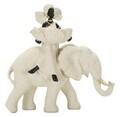 Statueta / figurina decorativa, Mauro Ferretti, African Woman on Elephant, 29x13x29 cm, polirasina, nisip