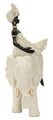 Statueta / figurina decorativa, Mauro Ferretti, African Woman on Elephant, 19.5x8x12 cm, polirasina, nisip