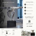 Statueta / figurina decorativa, Mauro Ferretti, Gymnast Sculpture, 50x16x34 cm, polirasina, alb/negru