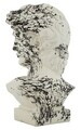 Statueta / figurina decorativa, Mauro Ferretti, Head-Shaped, 18x16x30 cm, polirasina, alb/negru