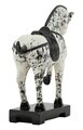 Statueta / figurina decorativa, Mauro Ferretti, Horse-Shaped, 31x10.5x34 cm, polirasina, alb/negru
