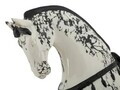 Statueta / figurina decorativa, Mauro Ferretti, Horse-Shaped, 31x10.5x34 cm, polirasina, alb/negru
