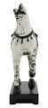 Statueta / figurina decorativa, Mauro Ferretti, Horse-Shaped, 31x10.5x34 cm, polirasina, alb/negru