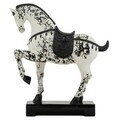 Statueta / figurina decorativa, Mauro Ferretti, Horse-Shaped, 31x10.5x34 cm, polirasina, alb/negru