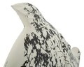 Statueta / figurina decorativa, Mauro Ferretti, Fish-Shaped, 37x19x34 cm, polirasina, alb/negru