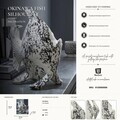 Statueta / figurina decorativa, Mauro Ferretti, Fish-Shaped, 37x19x34 cm, polirasina, alb/negru