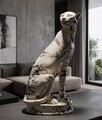 Statueta / figurina decorativa, Mauro Ferretti, Leopard, 25x20x42 cm, polirasina, alb/negru