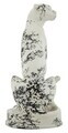 Statueta / figurina decorativa, Mauro Ferretti, Leopard, 25x20x42 cm, polirasina, alb/negru