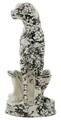 Statueta / figurina decorativa, Mauro Ferretti, Leopard, 25x20x42 cm, polirasina, alb/negru