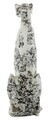 Statueta / figurina decorativa, Mauro Ferretti, Dog Shaped, 42.5x25.5x78 cm, polirasina, alb/negru