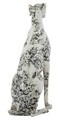 Statueta / figurina decorativa, Mauro Ferretti, Dog Shaped, 42.5x25.5x78 cm, polirasina, alb/negru