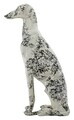 Statueta / figurina decorativa, Mauro Ferretti, Dog Shaped, 42.5x25.5x78 cm, polirasina, alb/negru