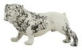 Statueta / figurina decorativa, Mauro Ferretti, Bulldog Dog, 38x18.5x21 cm, polirasina, alb/negru