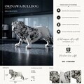 Statueta / figurina decorativa, Mauro Ferretti, Bulldog Dog, 38x18.5x21 cm, polirasina, alb/negru