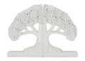 Opritor de carti 2 piese, Mauro Ferretti, Tree-Shaped, 23.5x8x18 cm, polirasina, alb