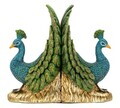 Opritor de carti 2 piese, Mauro Ferretti, Peacock Eclectic Style, 20x15x19 cm, polirasina, multicolor