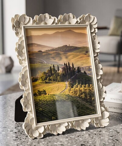 Rama foto, Mauro Ferretti, Shabby Chic Floral, 20x25 cm, polirasina, crem