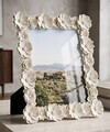 Rama foto, Mauro Ferretti, Embossed Flowers, 20x25 cm, polirasina, crem