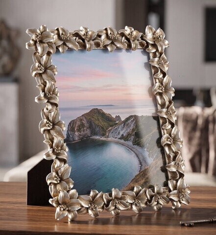 Rama foto, Mauro Ferretti, Glamour Flowers, 20x25 cm, polirasina, argintiu