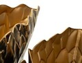 Set 2 vaze decorative, Mauro Ferretti, Scale Pattern, 51.5x23x28 cm, fier, negru