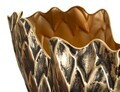 Set 2 vaze decorative, Mauro Ferretti, Scale Pattern, 51.5x23x28 cm, fier, negru