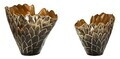 Set 2 vaze decorative, Mauro Ferretti, Scale Pattern, 51.5x23x28 cm, fier, negru