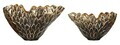 Set 2 vaze decorative, Mauro Ferretti, Scale Pattern, 51.5x23x28 cm, fier, negru