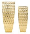 Set 2 vaze decorative, Mauro Ferretti, Petals, 40x40x100 cm, fier, auriu