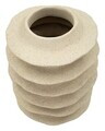 Vaza decorativa, Mauro Ferretti, Japandi Style, 25.5x35.5 cm, polirasina, nisip