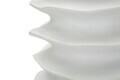 Vaza decorativa, Mauro Ferretti, Wavy Band Pattern, 25.5x35.5 cm, polirasina, alb