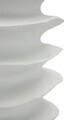 Vaza decorativa, Mauro Ferretti, Wavy Band Pattern, 25.5x35.5 cm, polirasina, alb