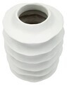 Vaza decorativa, Mauro Ferretti, Wavy Band Pattern, 25.5x35.5 cm, polirasina, alb