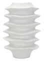 Vaza decorativa, Mauro Ferretti, Wavy Band Pattern, 25.5x35.5 cm, polirasina, alb