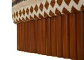 Bancheta, Mauro Ferretti, Ethnic, 82x40x40 cm, poliester/lemn masiv, multicolor