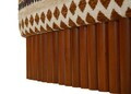 Bancheta, Mauro Ferretti, Ethnic, 82x40x40 cm, poliester/lemn masiv, multicolor
