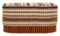 Bancheta, Mauro Ferretti, Ethnic, 82x40x40 cm, poliester/lemn masiv, multicolor