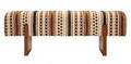 Bancheta, Mauro Ferretti, Ethnic, 120x45x43 cm, poliester/lemn masiv, multicolor