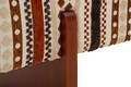 Bancheta, Mauro Ferretti, Ethnic, 120x45x43 cm, poliester/lemn masiv, multicolor