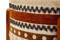 Taburet, Mauro Ferretti, Ethnic, 42x40 cm, poliester/lemn masiv, multicolor