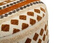 Taburet, Mauro Ferretti, Ethnic, 42x40 cm, poliester/lemn masiv, multicolor