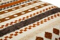 Taburet, Mauro Ferretti, Ethnic, 40x40 cm, poliester/lemn masiv, multicolor