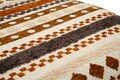 Taburet, Mauro Ferretti, Ethnic, 40x40 cm, poliester/lemn masiv, multicolor
